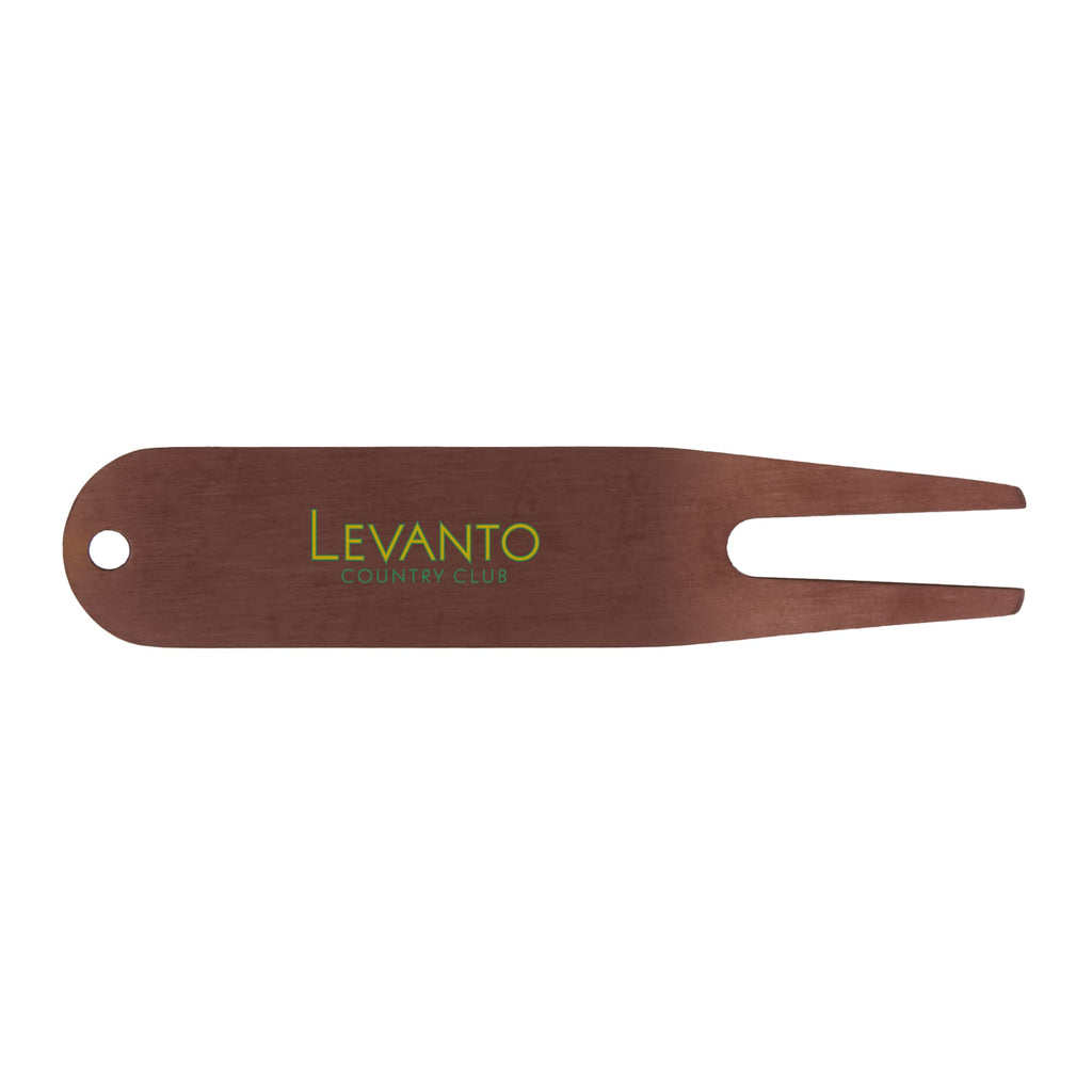 Stainless Steel Divot Repair Tool Laser Engraving - Copper - Front
