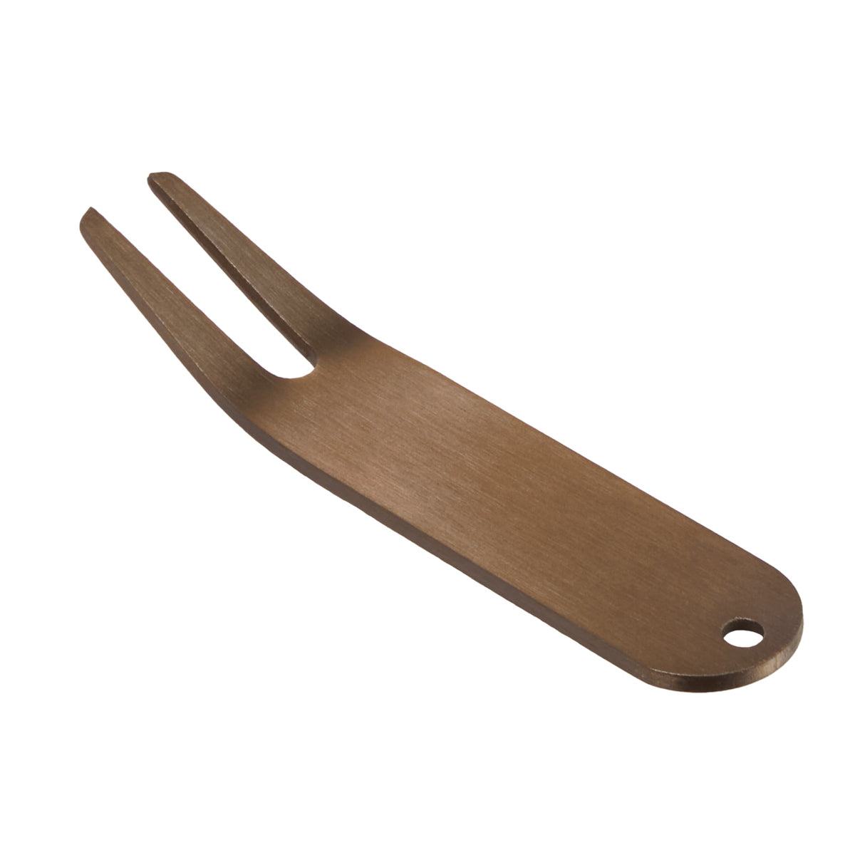Stainless Steel Divot Repair Tool Laser Engraving - Gold - Left Angle