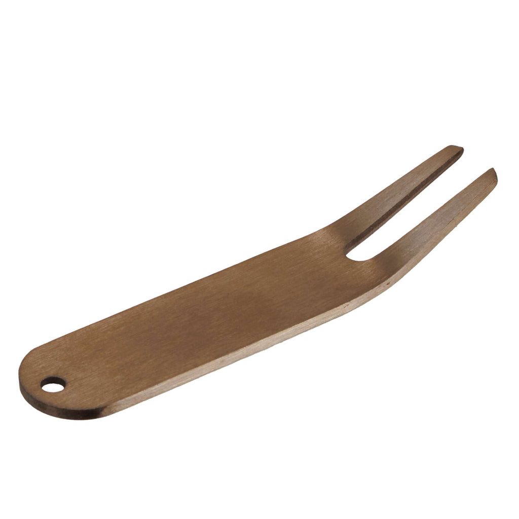 Stainless Steel Divot Repair Tool Laser Engraving - Gold - Right Angle