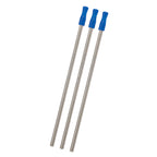 Stainless Steel Straw Kit with Cotton Pouch, Three Pack - Royal Blue - Laser