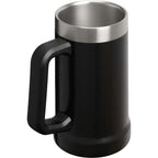 Stanley Adventure Big Grip Beer Stein, 24 oz Laser Engraving - Hammertone Black - Right Angle