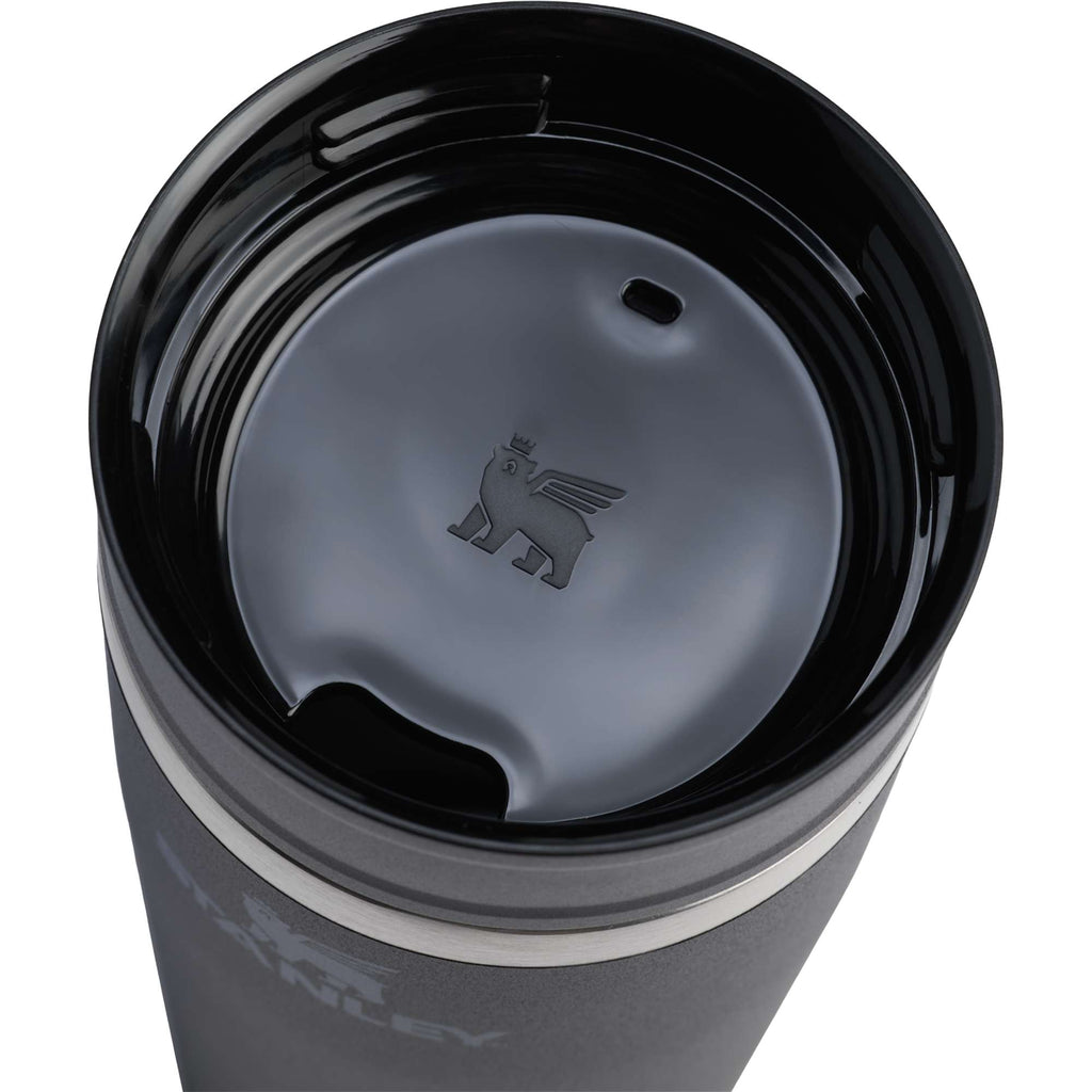 Stanley Cafe-To-Go Travel Mug, 16 oz Laser Engraving - Black - Right Angle Top Detail