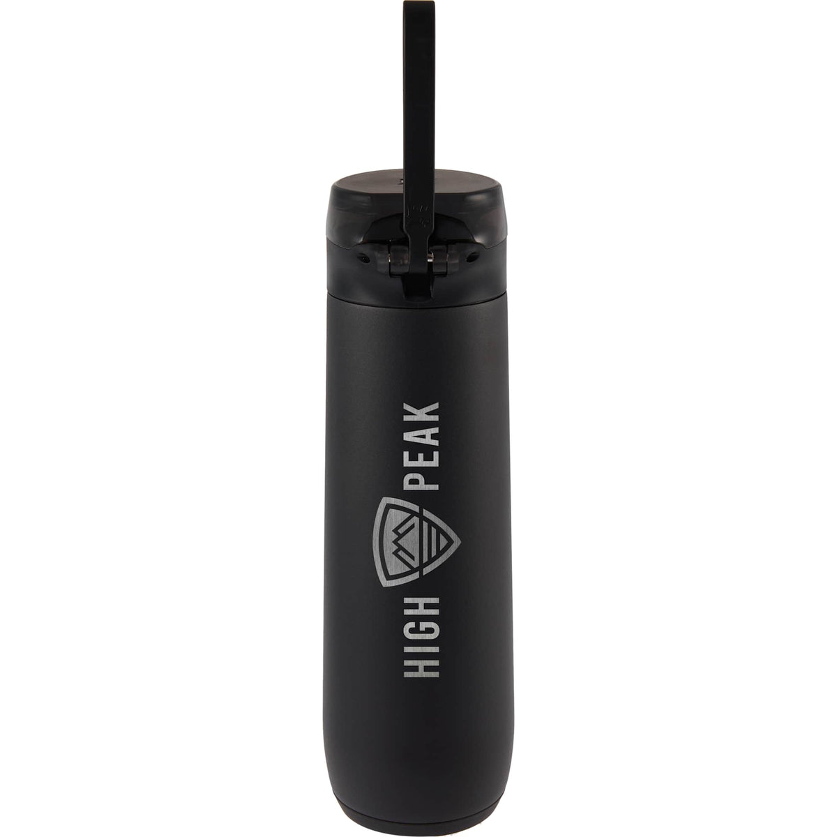 Stanley Flowstate Spring Bottle with Lanyard, 20 oz Laser Engraving - Black - Front