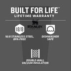 Stanley Stay-Chill Stacking Pint, 16 oz - Polar - Detail Front 2