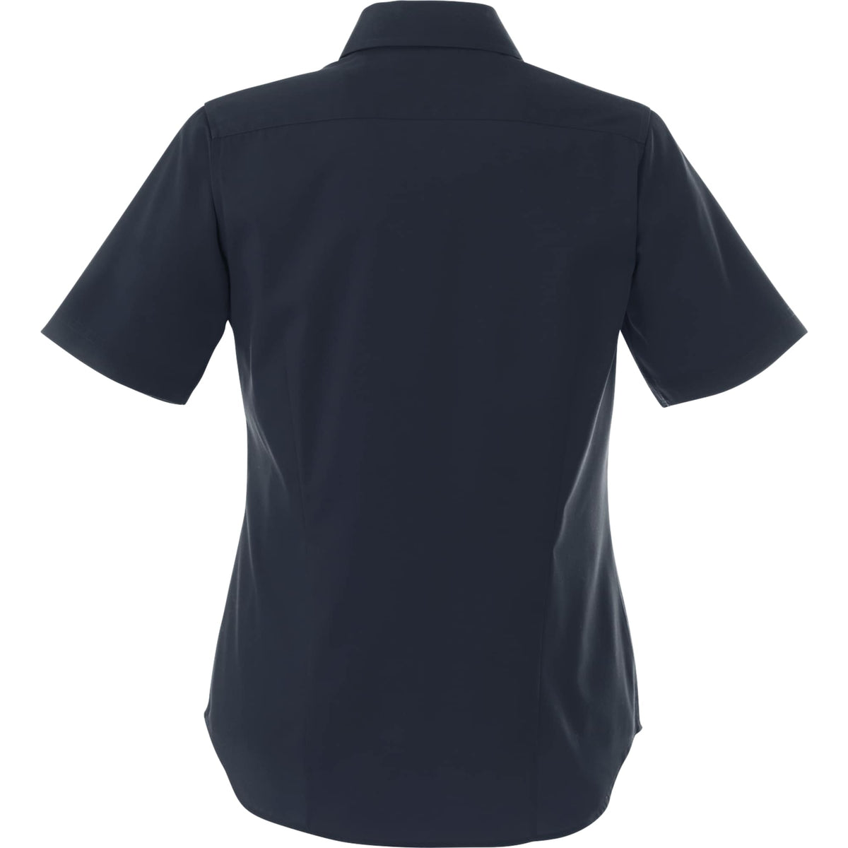 Stirling Short Sleeve Work Shirt in Poly Cotton Twill for Women Embroidery - Navy - Back Flat
