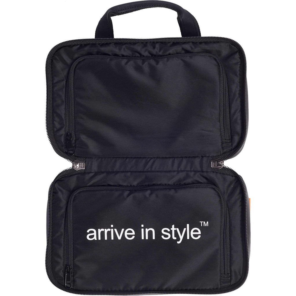 STITCH Hanging Dopp Kit, Water Resistant Full Color - Onyx - Front Open