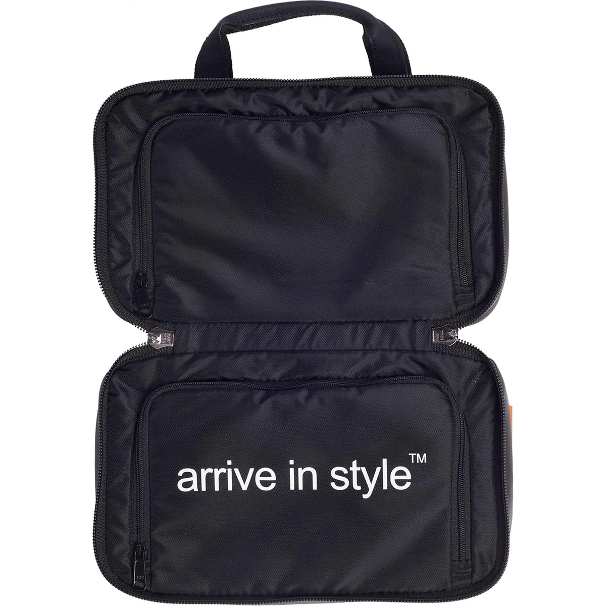 STITCH Hanging Dopp Kit, Water Resistant Full Color - Onyx - Front Open