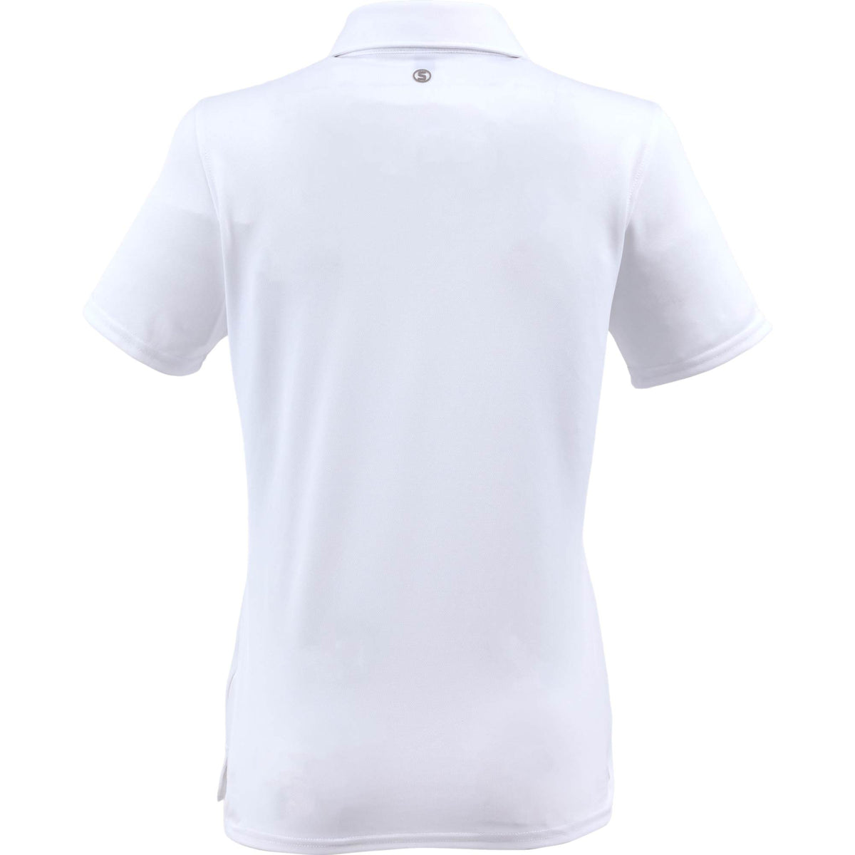 Stitch Solid Pique Polo for Women Embroidery - White - Back
