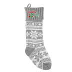 Stocking for the Holidays - Gray - Embroidery
