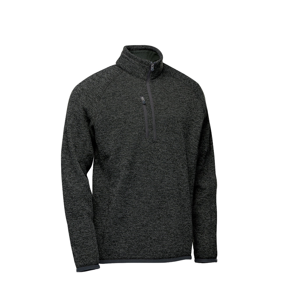Stormtech Avalante Quarter Zip Pullover for Men - Black Heather - SIDE
