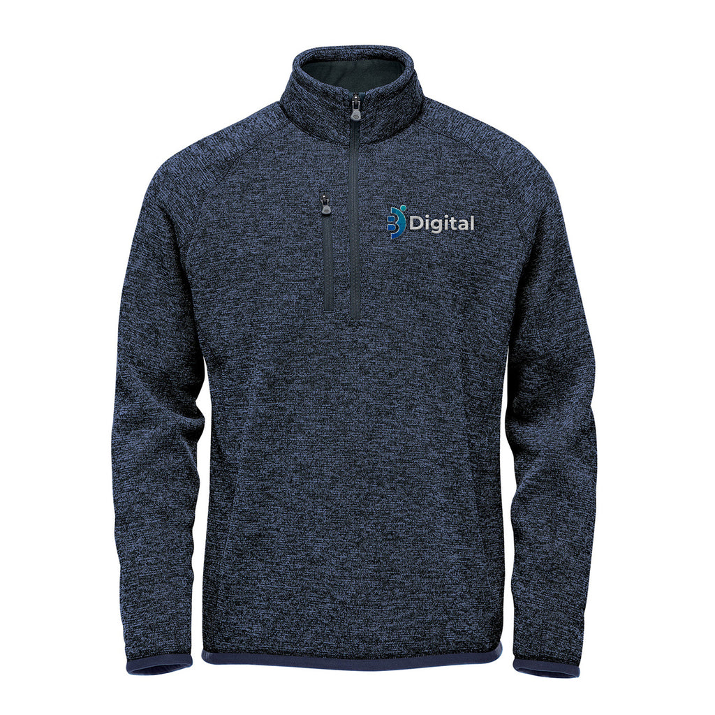 Stormtech Avalante Quarter Zip Pullover for Men - Navy Heather - Embroidery