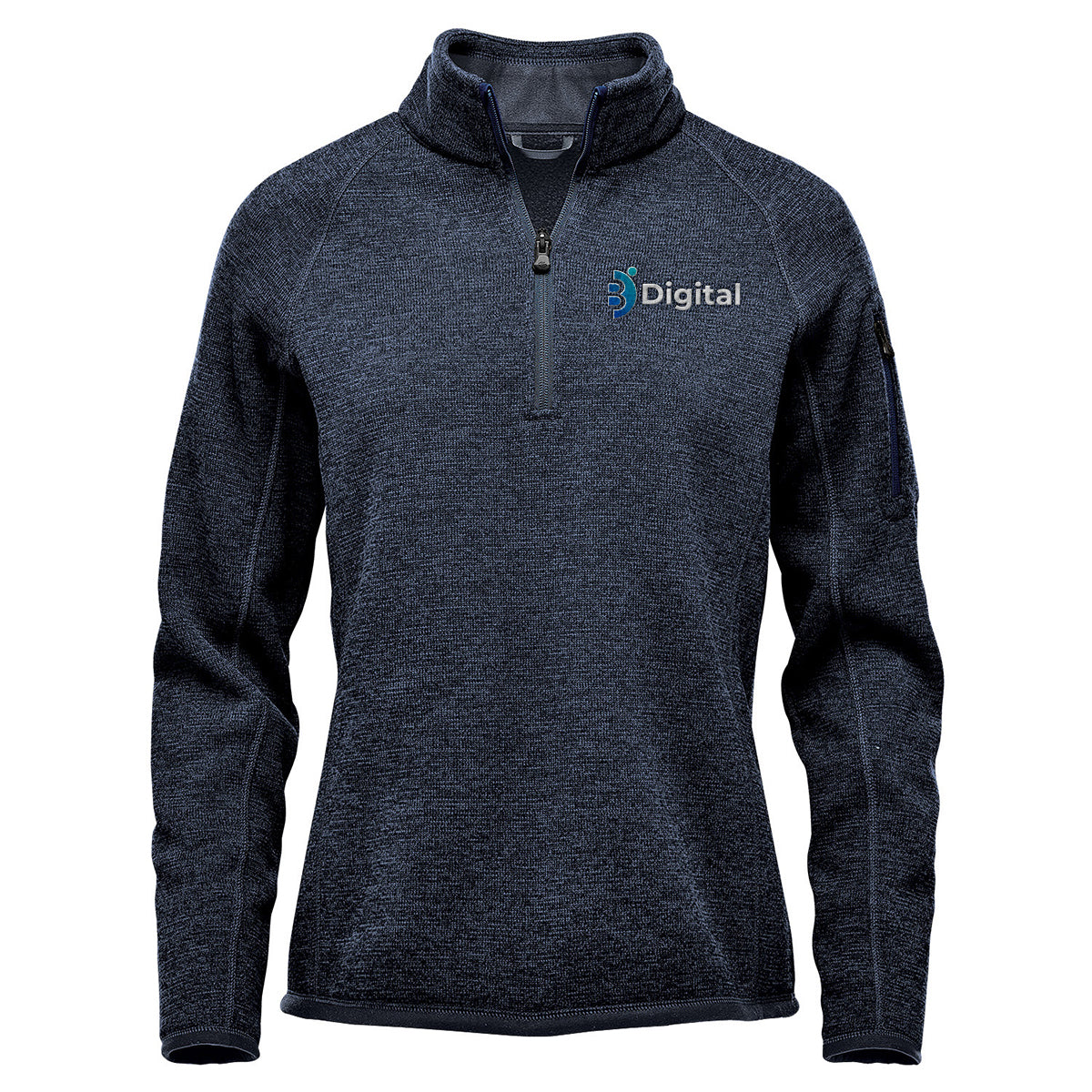 Stormtech Avalante Quarter Zip Pullover for Women - Navy Heather - Embroidery