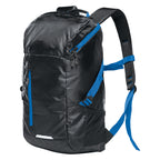 Stormtech Backpack, Whistler - Black/Gunmetal - AzureBlue_SIDE