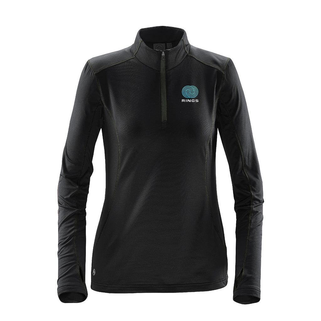Stormtech Pulse Fleece Pullover for Women - Black/Carbon - Embroidery