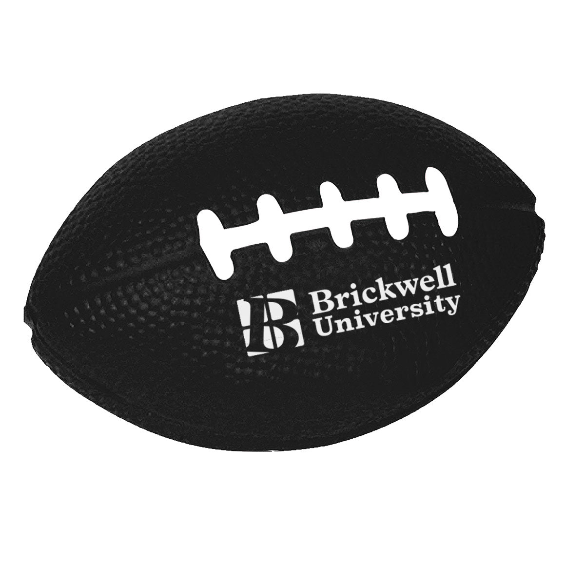 Stress Reliever Shaped Like a Football - Black - Pad Print