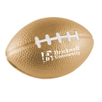 Stress Reliever Shaped Like a Football - Gold - Pad Print