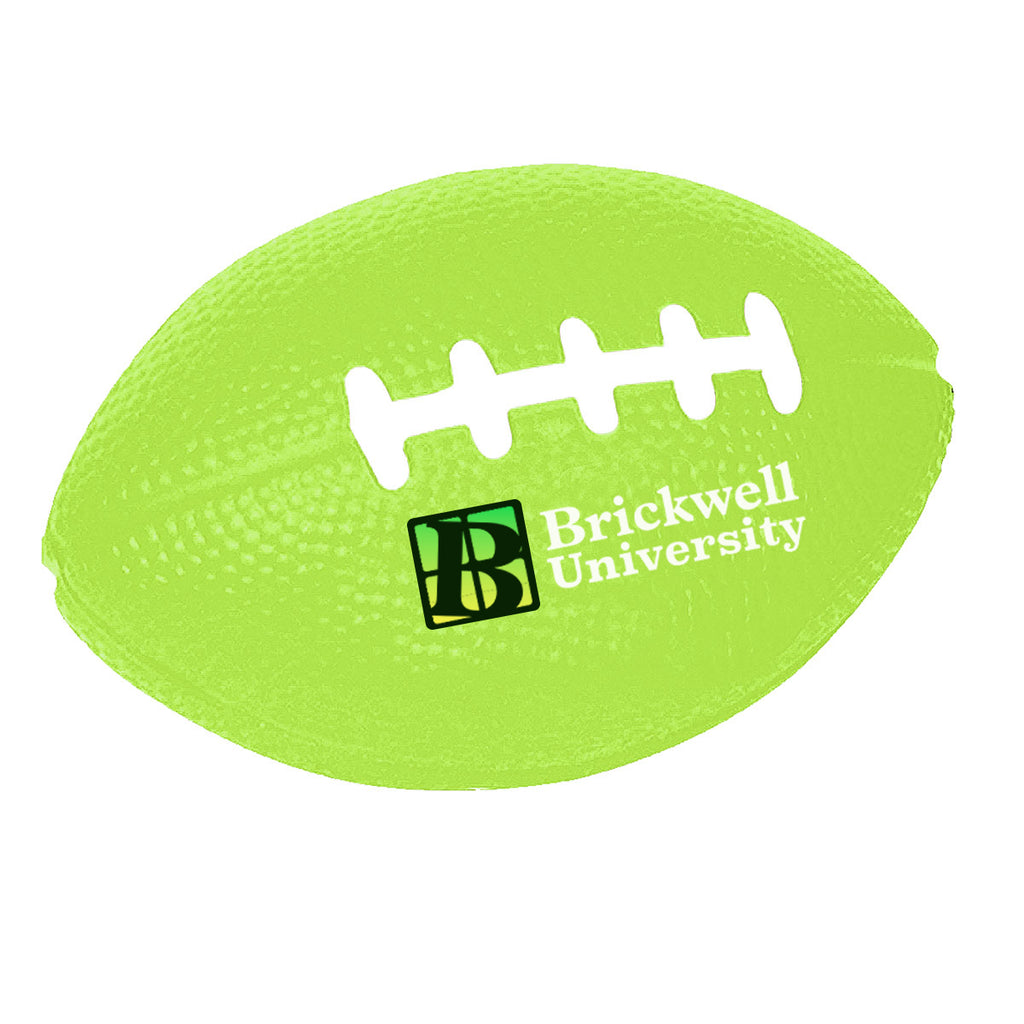 Stress Reliever Shaped Like a Football - Lime Green - Full Color