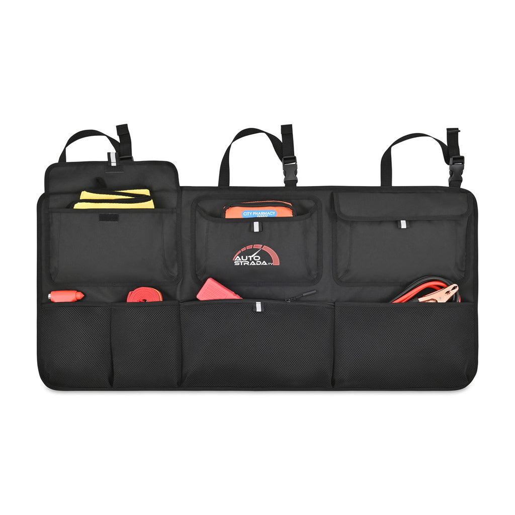 Structure Backseat Organizer in Recycled PET Embroidery - Black - View 2