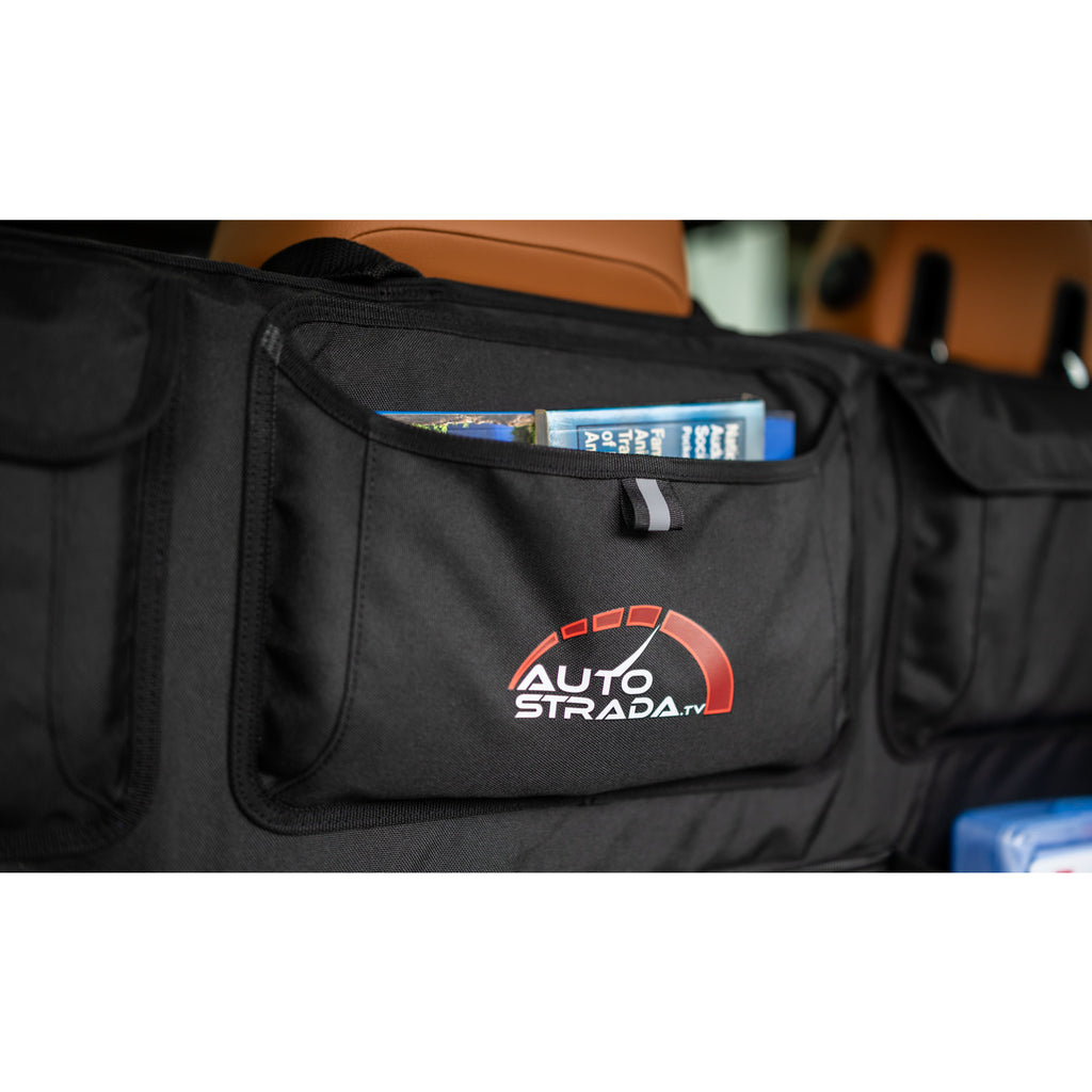 Structure Backseat Organizer in Recycled PET Embroidery - Black - View 5