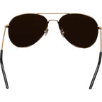Stunkel Aviator Sunglasses with Recycled Lenses - Gold - Back