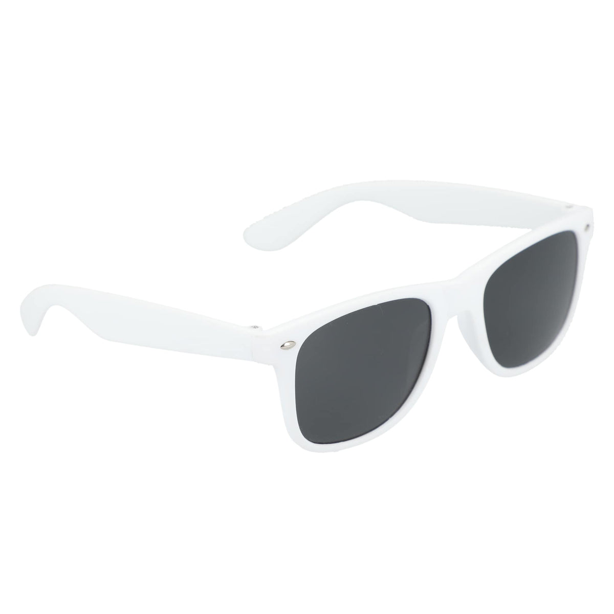 Sun Ray Folding Sunglasses in Recycled Plastic - White - Right Side 4