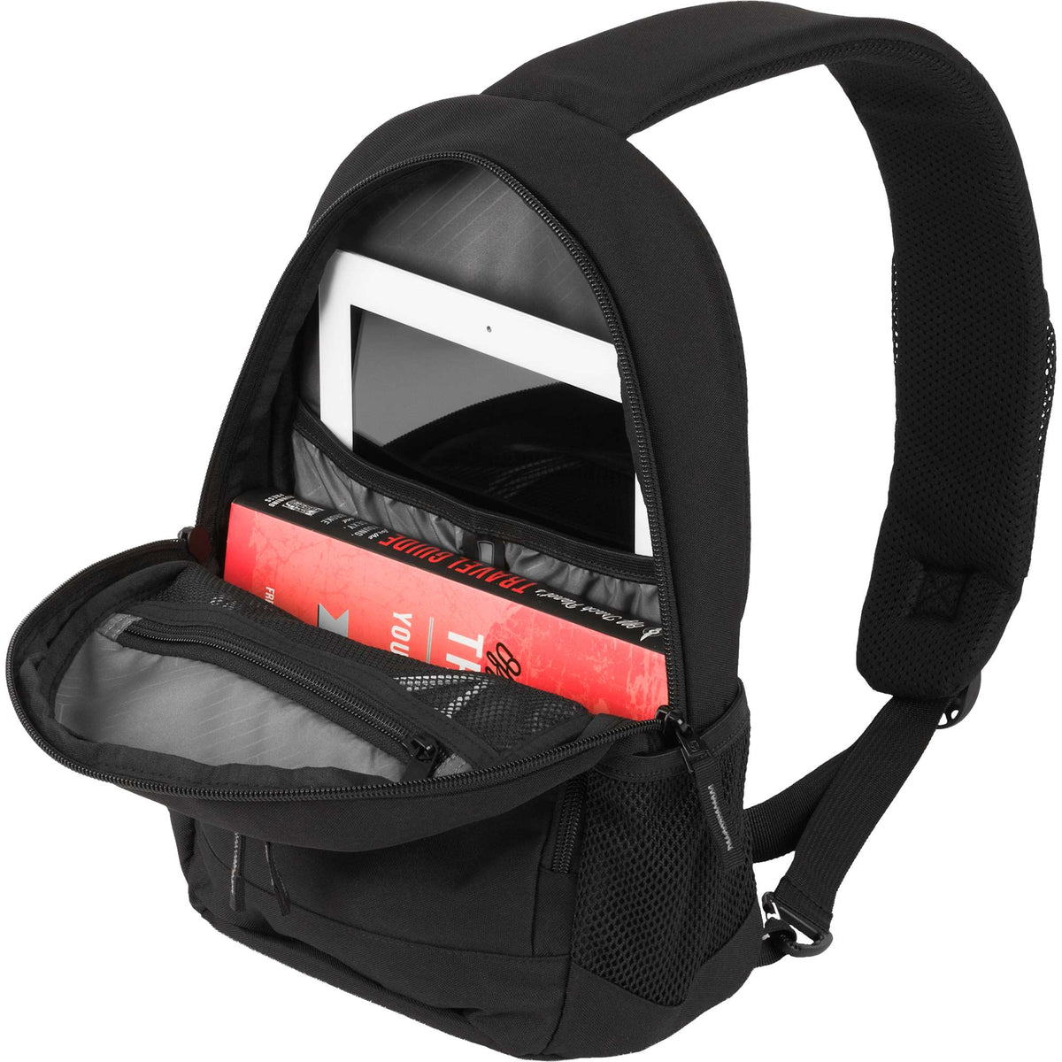 SwissGear Mini Sling Bag with Tablet Pocket Embroidery - Black - Detail 4