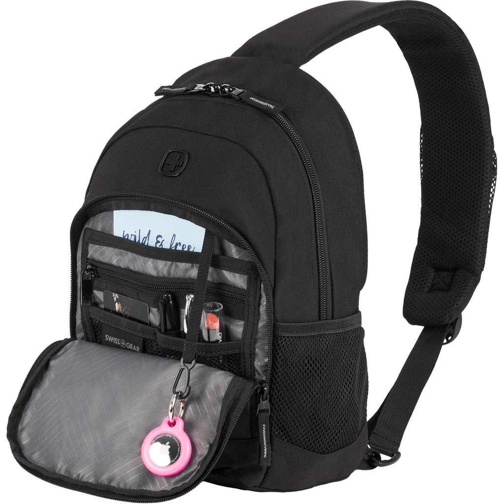 SwissGear Mini Sling Bag with Tablet Pocket Embroidery - Black - Detail 5