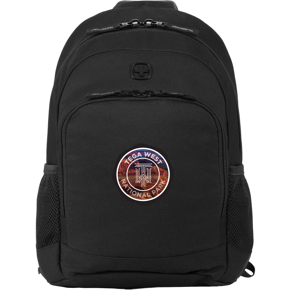 SwissGear Mini Sling Bag with Tablet Pocket Embroidery - Black - Front