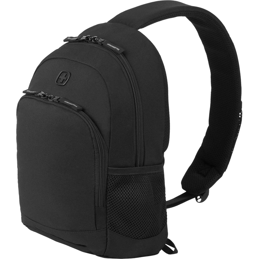 SwissGear Mini Sling Bag with Tablet Pocket Embroidery - Black - Left Angle