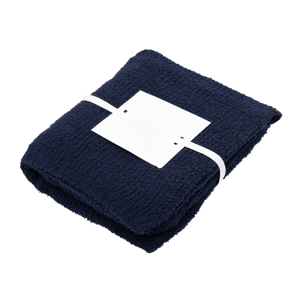 Teddy Throw Blanket, Recycled - Navy - Card_Blank