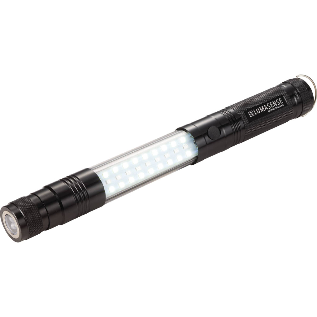 Telescopic Magnetic Work Light with COB and Red LED - Black - Front
