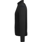 Telica Brushed Back Recycled Fleece Jacket for Men Transfer - Black - Left Side