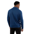 Telica Brushed Back Recycled Fleece Jacket for Men Transfer - River Blue - Back On Model