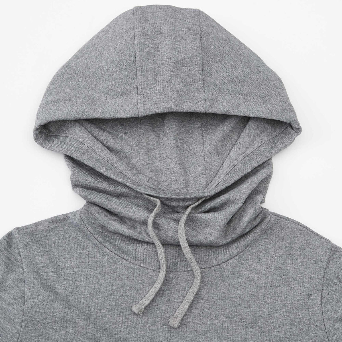Tentree Banshee Organic Cotton Cowl Hoodie for Women Transfer - ten Heather Grey - Detail Hood