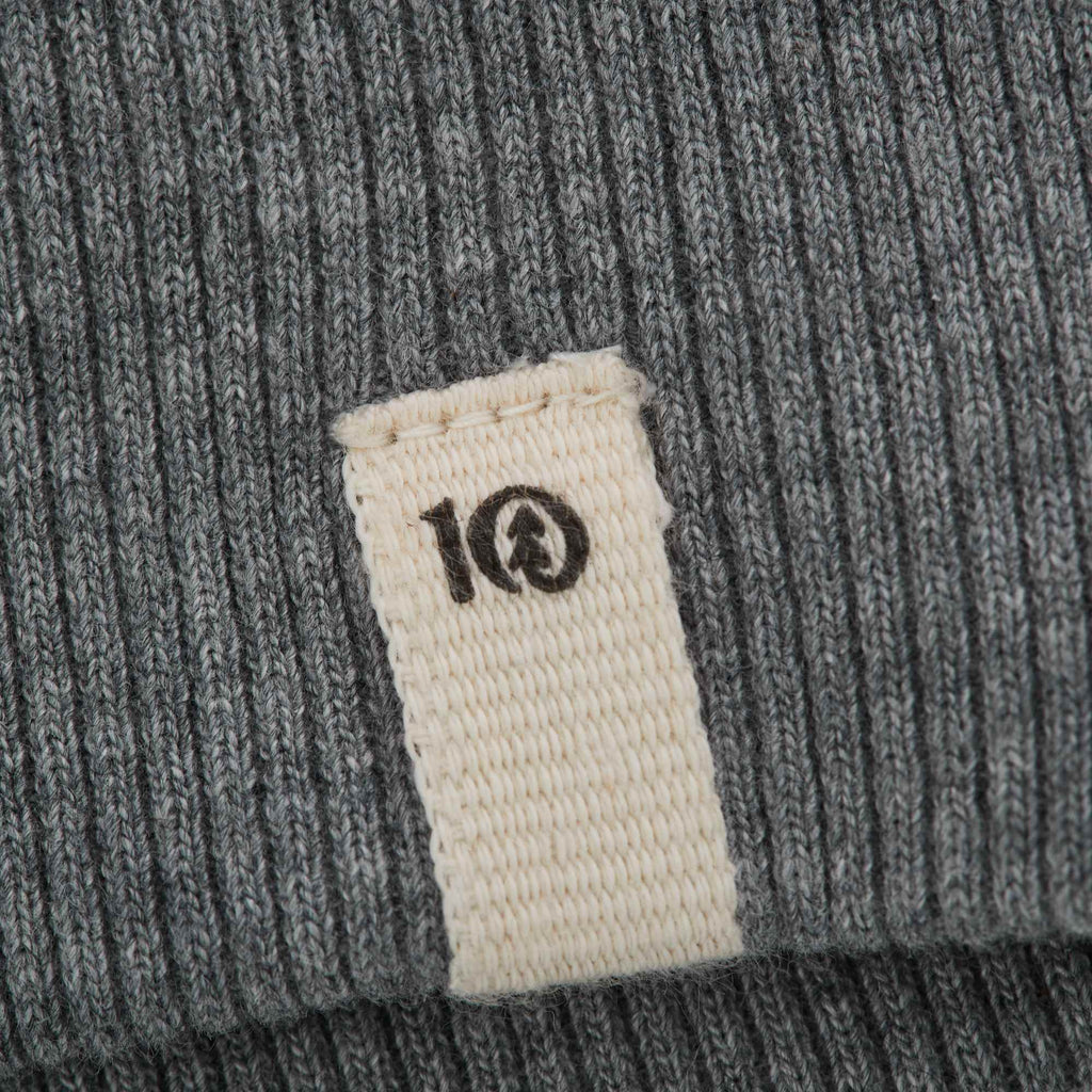 Tentree Banshee Organic Cotton Cowl Hoodie for Women Transfer - ten Heather Grey - Detail