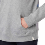 Tentree Banshee Organic Cotton Cowl Hoodie for Women Transfer - ten Heather Grey - On Model Detail 2