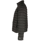 tentree Cloud Shell Packable Puffer Jacket for Men Embroidery - ten Meteorite Black - Left Side