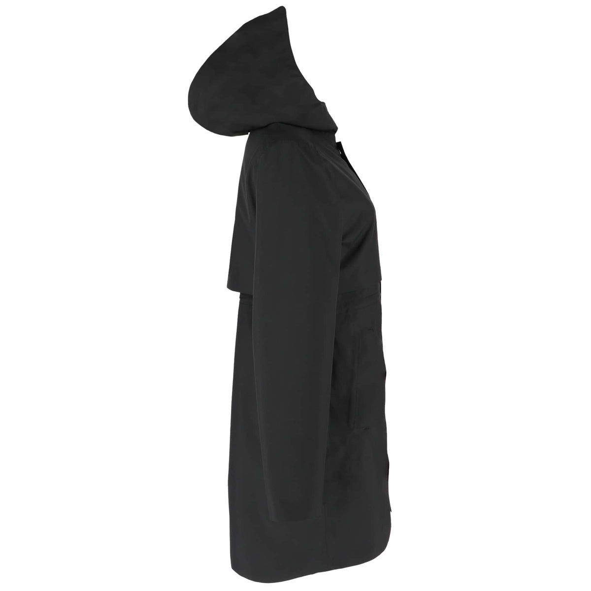 tentree Nimbus Long Waterproof Rain Jacket for Women Transfer - ten Meteorite Black - Right Side