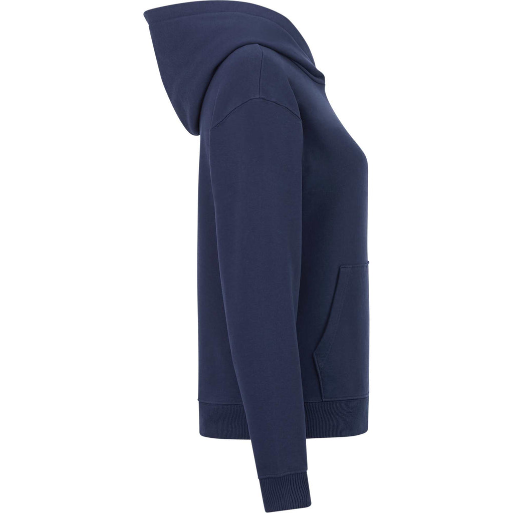 Tentree Organic Cotton Pullover Hoodie for Women Embroidery - ten Dress Blue - Right Side