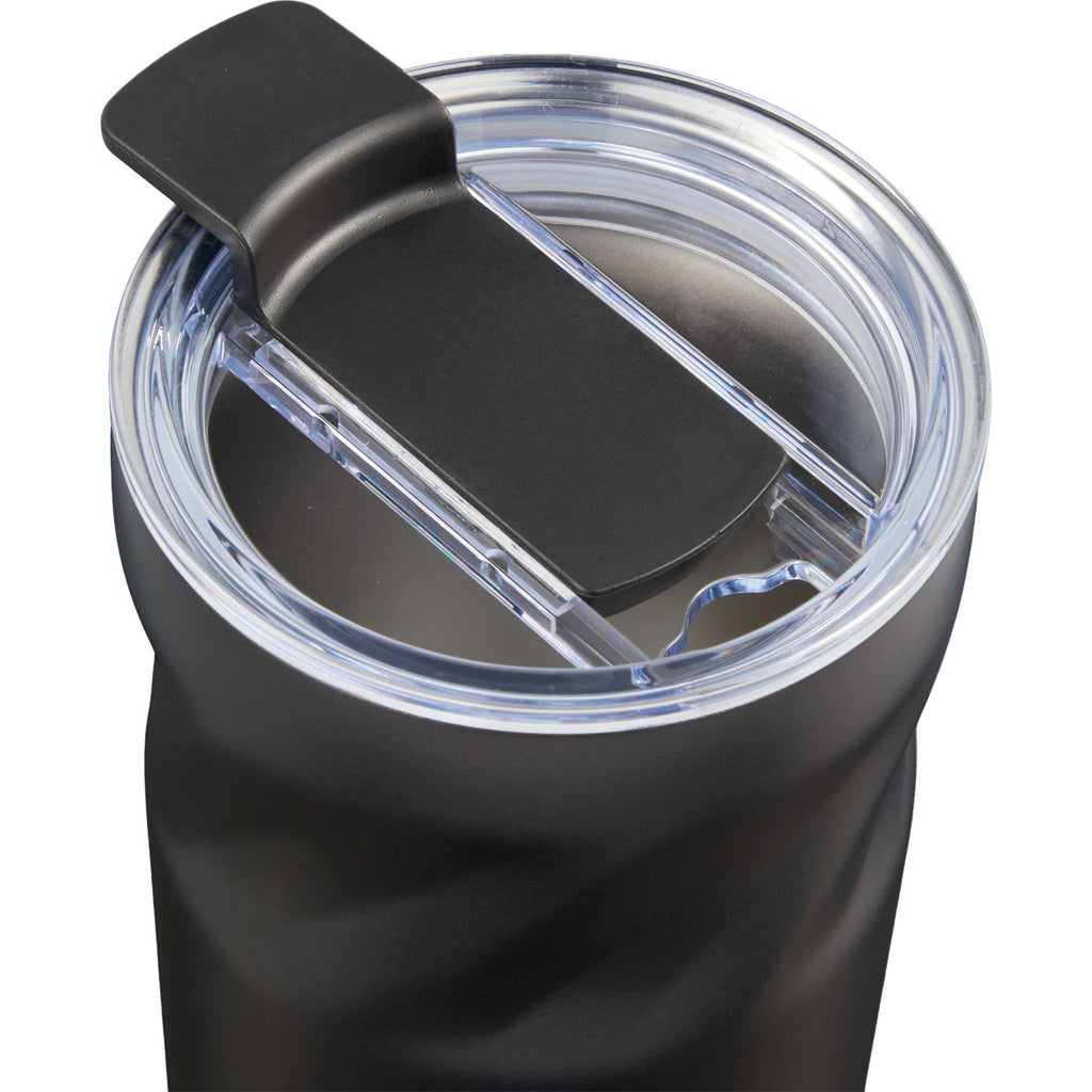 Thalia Geometric Grip Vacuum Tumbler, 16 oz Laser Engraving - Black - Detail
