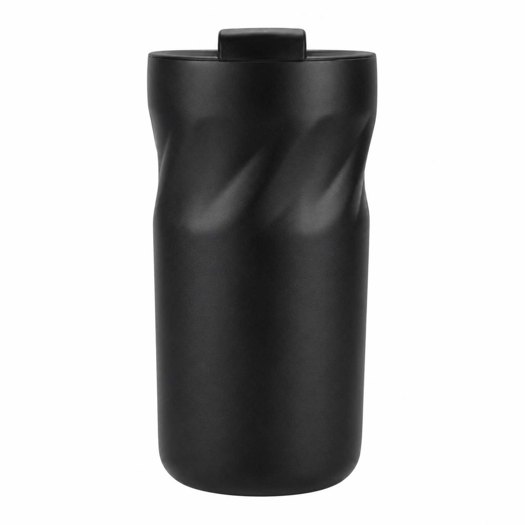 Thalia Geometric Grip Vacuum Tumbler, 16 oz Laser Engraving - Black - Straight