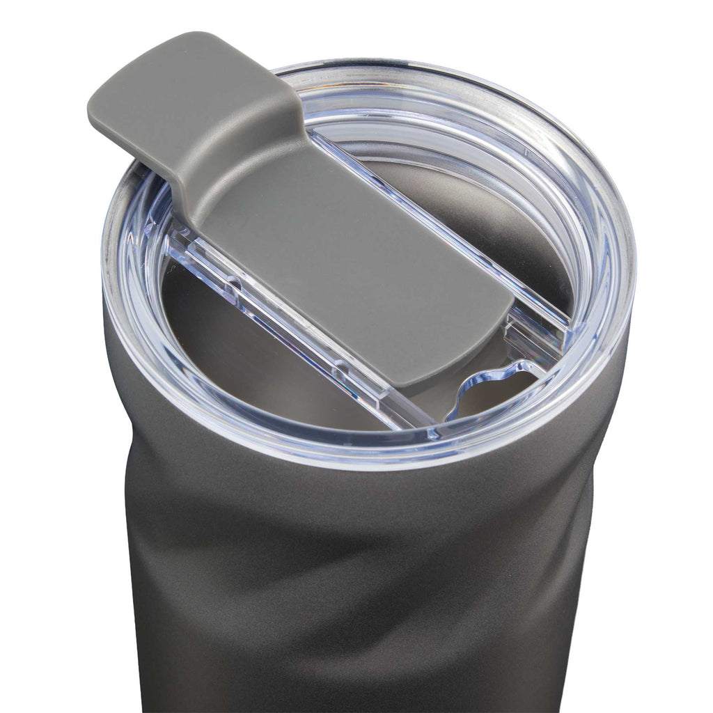Thalia Geometric Grip Vacuum Tumbler, 16 oz Laser Engraving - Charcoal - Detail