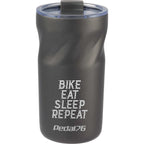 Thalia Geometric Grip Vacuum Tumbler, 16 oz Laser Engraving - Charcoal - Front