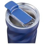 Thalia Geometric Grip Vacuum Tumbler, 16 oz Laser Engraving - Navy - Detail