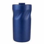 Thalia Geometric Grip Vacuum Tumbler, 16 oz Laser Engraving - Navy - Straight