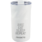Thalia Geometric Grip Vacuum Tumbler, 16 oz Laser Engraving - White - Front