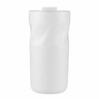 Thalia Geometric Grip Vacuum Tumbler, 16 oz Laser Engraving - White - Straight