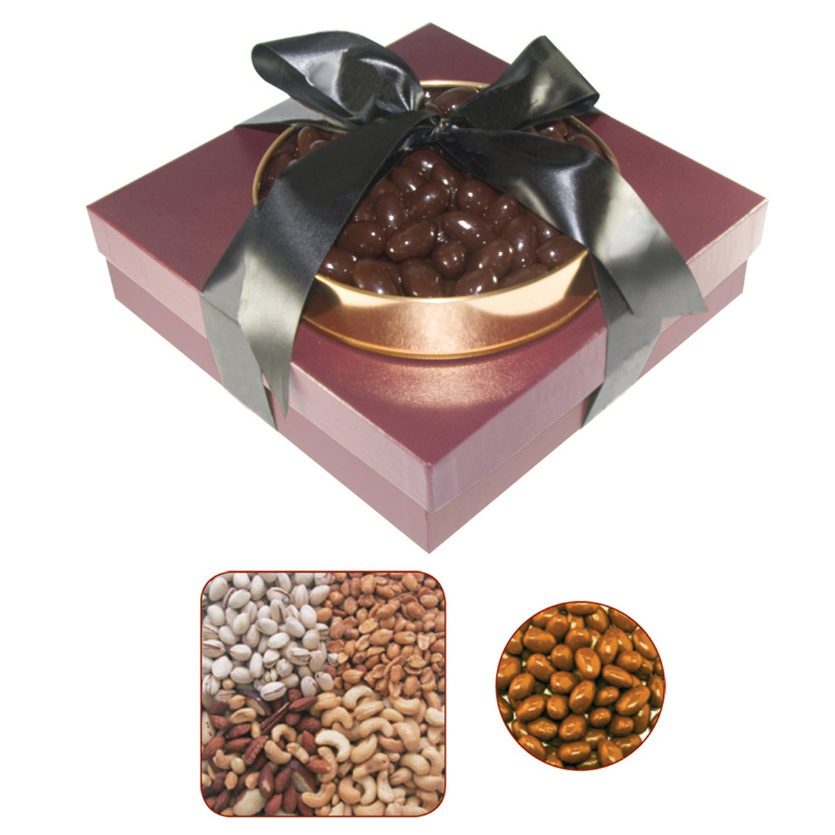 The Beverly Hills Grade A Nuts and Chocolate Almonds - Burgundy - blank4