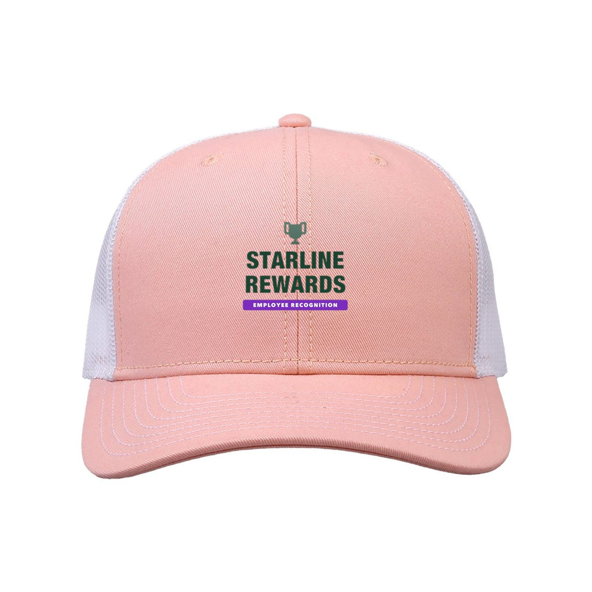 The Game Everyday Trucker Cap Full Color - Creamsicle Pink/ White - Front