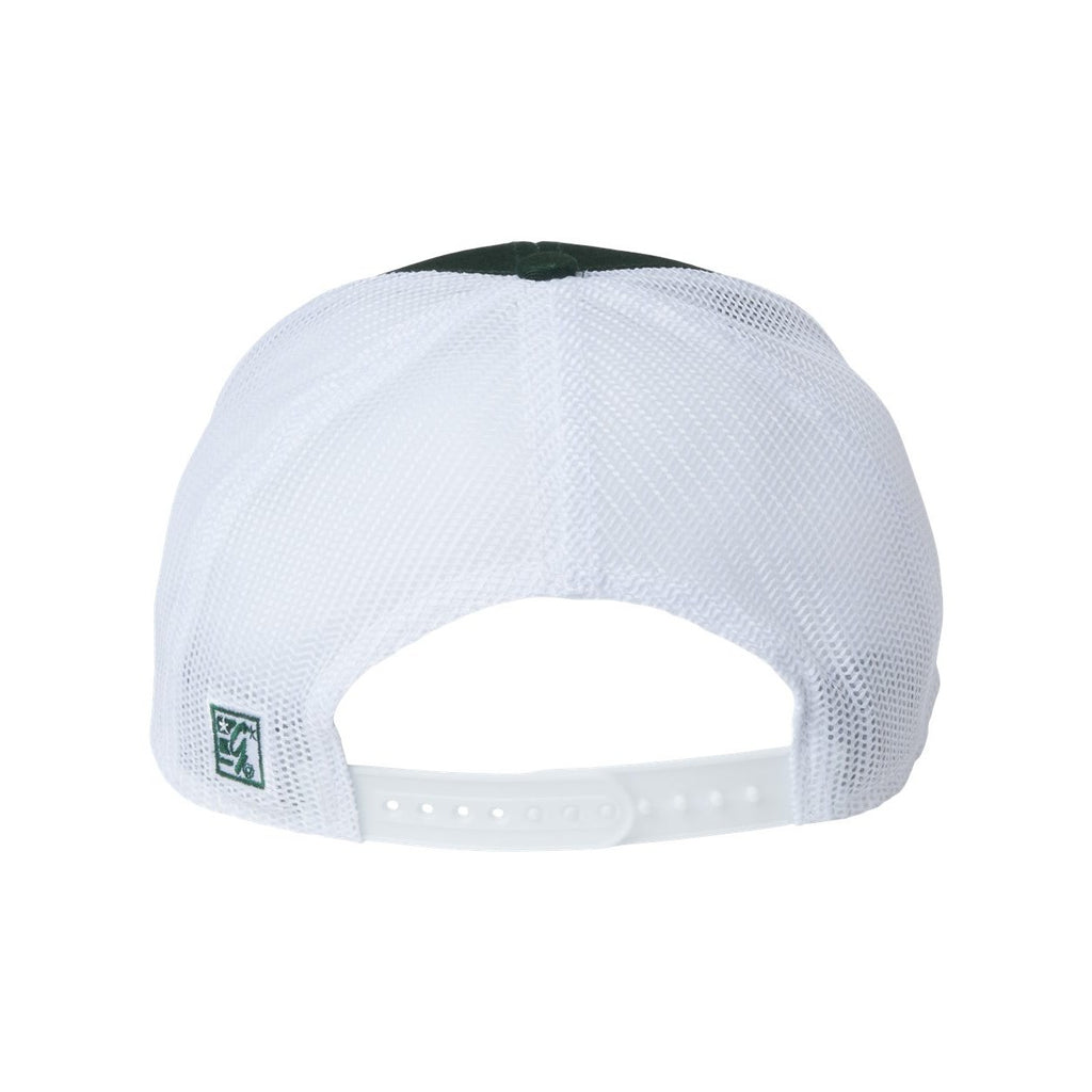 The Game Everyday Trucker Cap Full Color - Dark Green/ White - Back